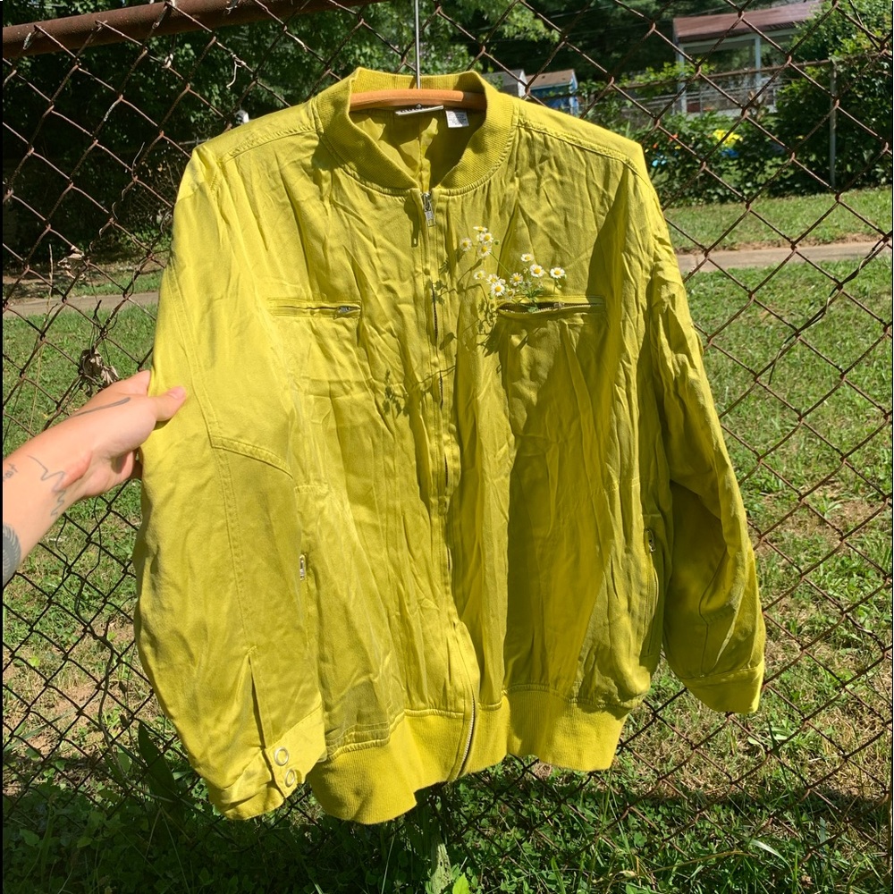 VINTAGE CHICOS DESIGN GREEN FLASHY JACKET